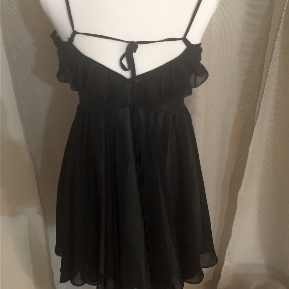 Ark & Co. Black Strappy Babydoll Mini Dress
